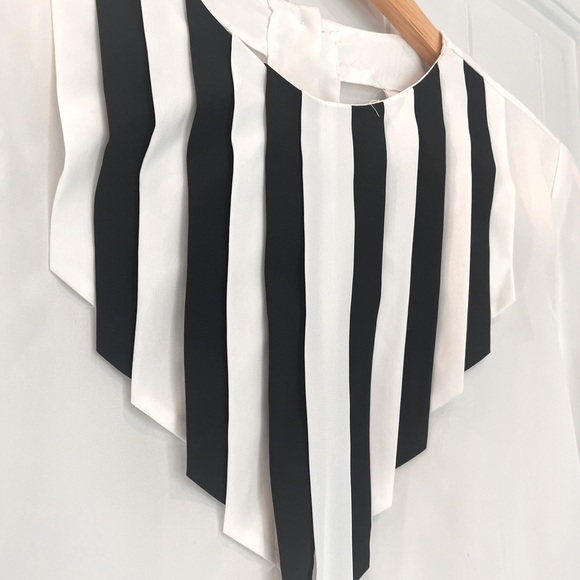 Vintage Nicola top Black/White - Picture 3 of 6